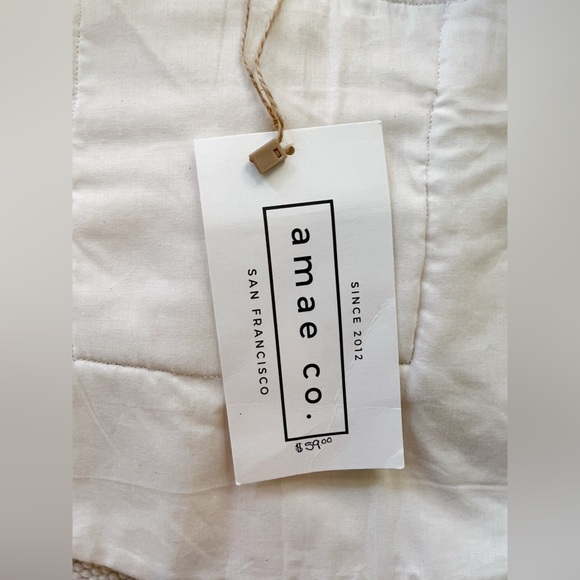 Amae Co OOAK Fringed Western Blanket Camp Striped Vest White Cream Brown 4-5T - Picture 13 of 16